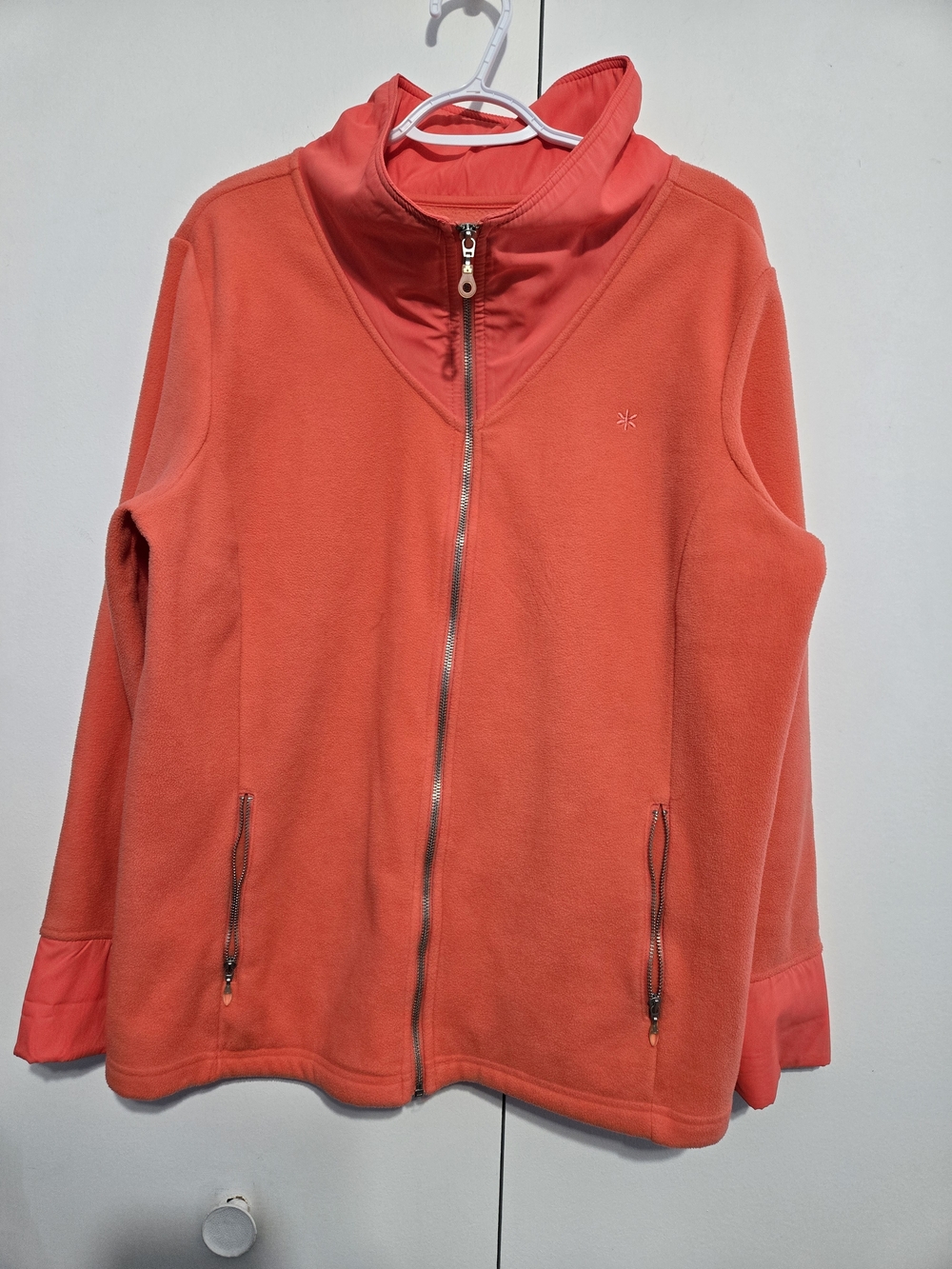 Old Navy Coral Fleece Zip Up Jacket Women’s XL Cozy Lightweight Layer